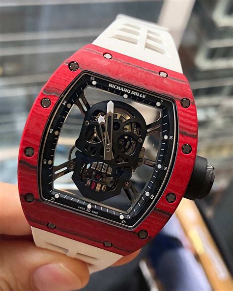 richard mille skull red